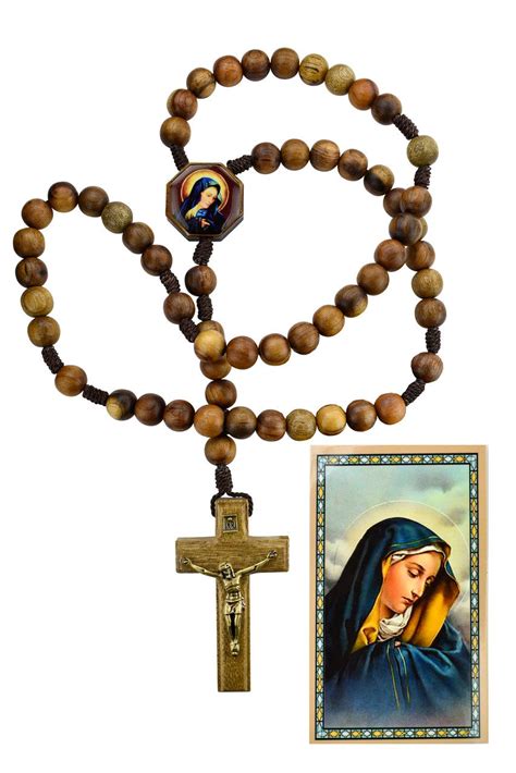 Our Lady Of Sorrows Wood Rosary 735365517930