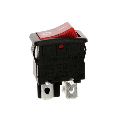 KCD1-201N-4-C3 R/4P on-off, 6A 250V Переключатель клавишный. (арт. TM ...