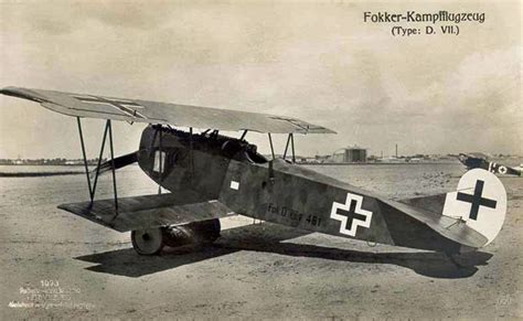 D7f Fokker Dvii Wikipedia World War One Aircraft World War