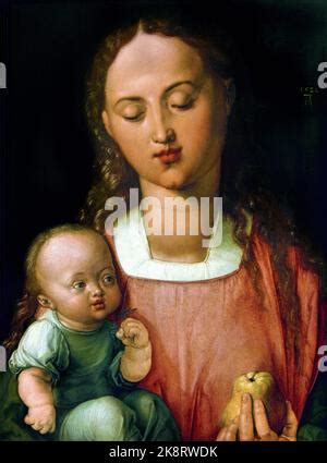 Albrecht Dürer 1471 1528 Vierge et enfant couronnés par deux anges