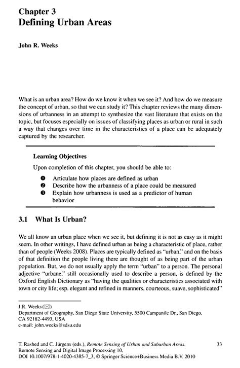 (PDF) Defining Urban Areas