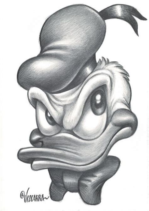 Vizcarra Joan Original Pencil Drawing Donald Duck Wb Cartoon