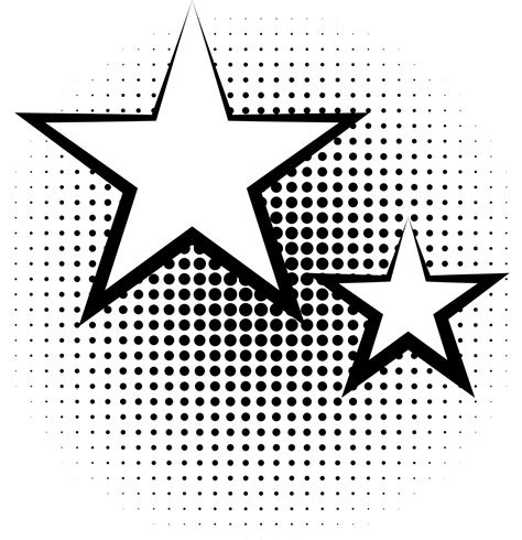 Blank Template Comic Text Speech Star Burst Bubble Halftone Dot