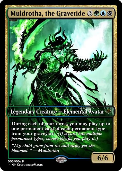 Muldrotha The Gravetide Magic The Gathering Proxy Cards