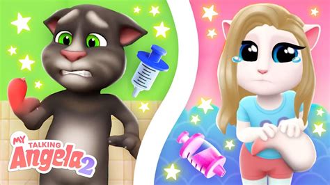 Bff Boo Boos 🙏 New My Talking Angela 2 My Talking Tom 2 Side By Side Gameplay Youtube