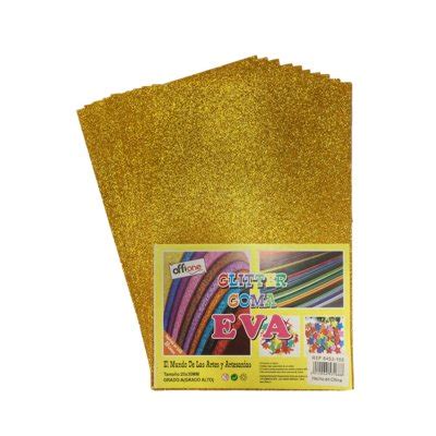 Goma Eva Offione Glitter Fucsia 20x30 Cm Paquete De 10 Unidades