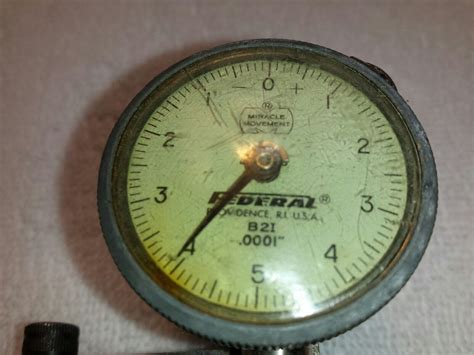 FEDERAL DIAL INDICATOR B21 0001 MIRACLE MOVEMENT WITH MOUNT USA EBay