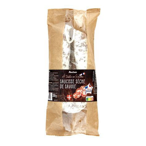 AUCHAN Saucisse De Savoie Courbe 200g Pas Cher Auchan Fr