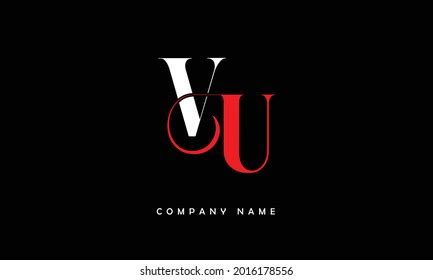 Vu Uv Alphabets Letters Logo Monogram Stock Vector Royalty Free