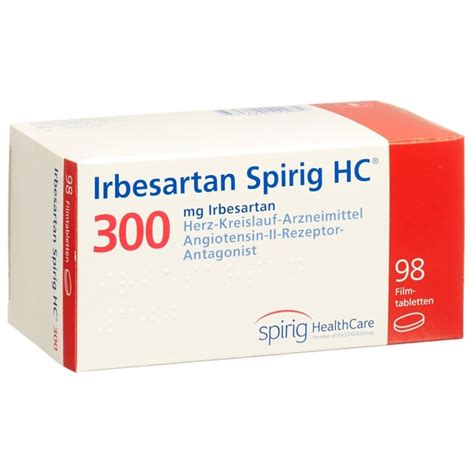 IRBESARTAN Spirig HC Cpr Pell 300 Mg Blist 98 Pce Commander En Ligne