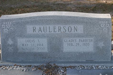 Louis Thomas Raulerson 1914 2000 Mémorial Find a Grave