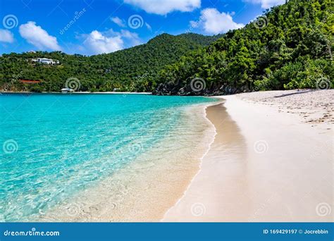 White Sand is Highlight of Virgin Island National Park on St John Stock Image - Image of crystal ...