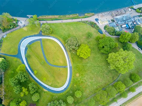 Aerial View Of The Princess Diana Memorial Park In Hyde Park In London