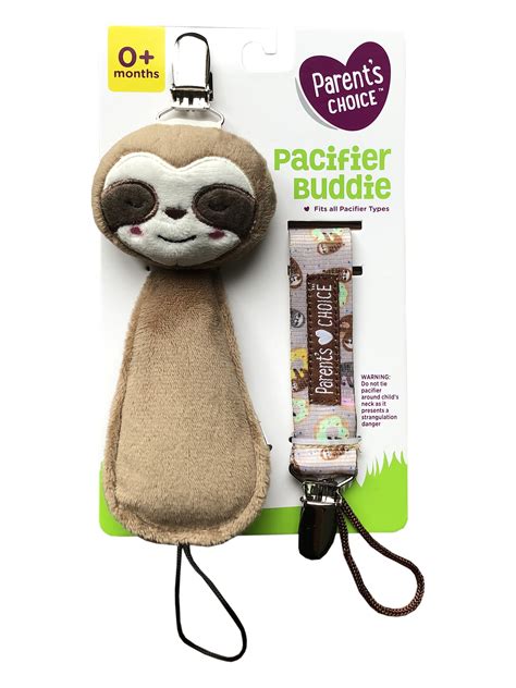 Parents Choice Paci Buddie Clip Sloth - Walmart.com