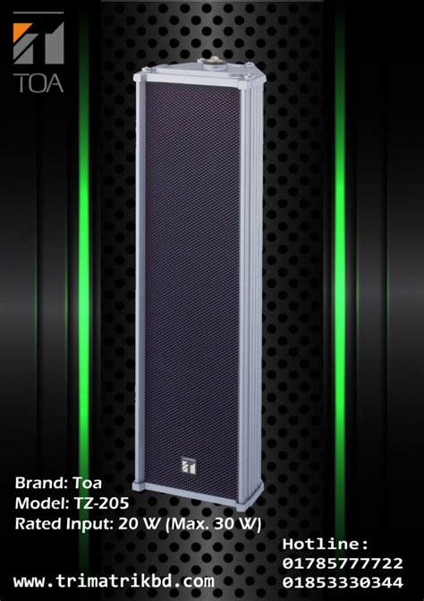 TOA TZ 205 Price In Bangladesh Best 20 Watt Column Speaker