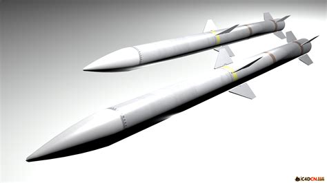 空对空AIM 120D导弹模型AIM 120D Missile Air to Air 3d model 菜鸟C4D