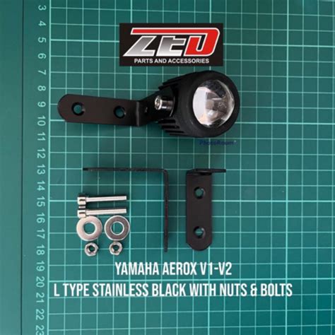 Yamaha Aerox V1 V2 Mio Gravis Mini Driving Light Bracket Led Stainless Steel 1 Set Pair