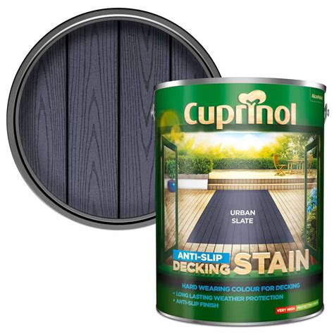 Cuprinol Anti Slip Decking Stain Urban Slate 5l Wilko