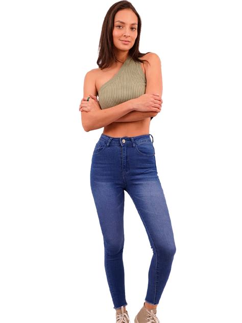 Jeans Mezclilla Para Dama Mujer Corte Skinny Tela Stretch Levanta Pompa