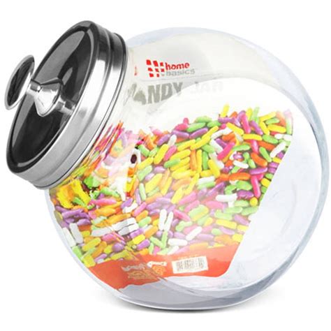 8 Cup Vintage Clear Glass Candy Jar With Lid Kitchen Storage Canister Container Ebay