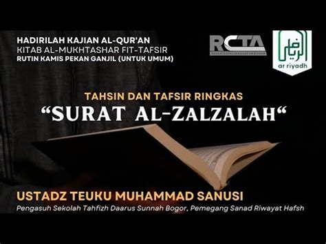 Live Kajian Al Qur An Spesial Tajwid Tahsin Surah Al Zalzalah