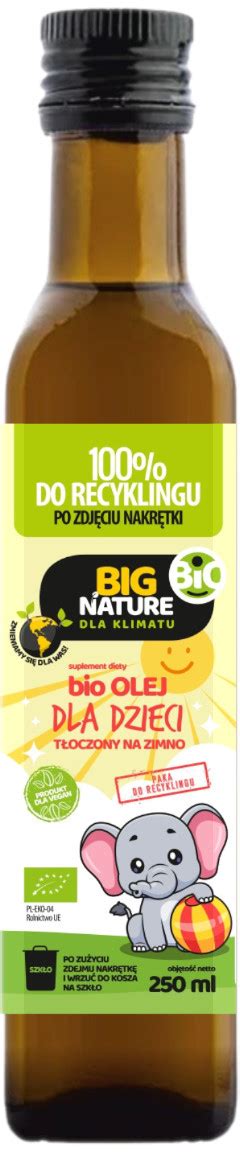 Rozetka pl Olej dla dzieci Big Nature Bio Tłoczony na zimno 250 ml