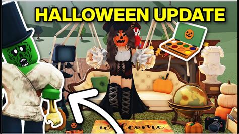 Massive Bloxburg Update Halloween Interactive Items Youtube