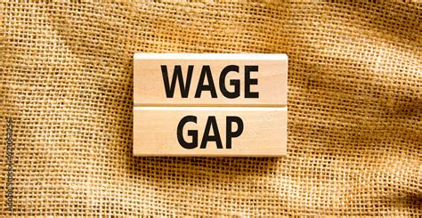 wage gap symbol concept words wage gap  wooden blocks   beautiful