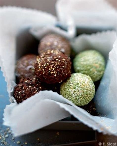 Truffes au chocolat sésame et thé vert pour 4 personnes Recettes