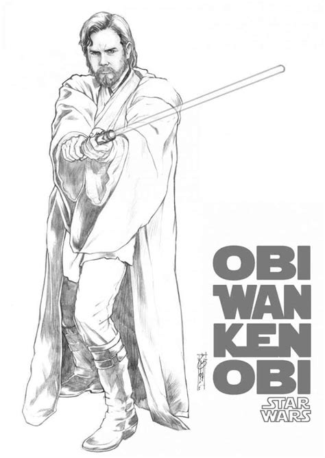 Obi Wan Kenobi Drawing Star Wars Obi Wan Star Wars Printables Star