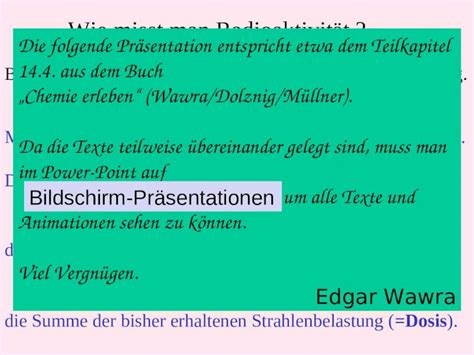 Ppt Bei Ionisierender Strahlung Ist Messung Nicht Gleich Messung Man