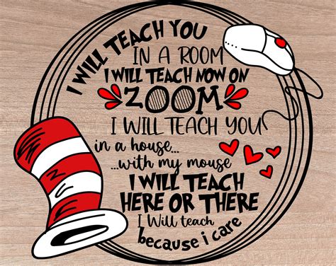 Dr Seuss Teacher Svg Dr Seuss Png Cat In The Hat Png Etsy