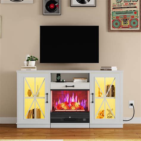 Amazon YITAHOME Fireplace TV Stand With 25 Electric Fireplace 55