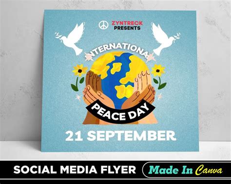 Day Of Peace Flyer Diy Canva Day Of Peace Flyer Template