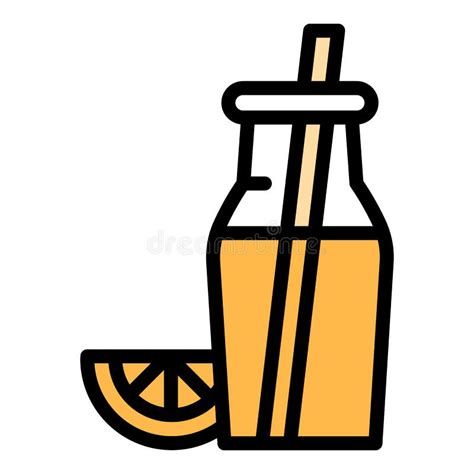 Orange Juice Glass Outline Icon Stock Vector Illustration Of Breakfast Illustration 113350697