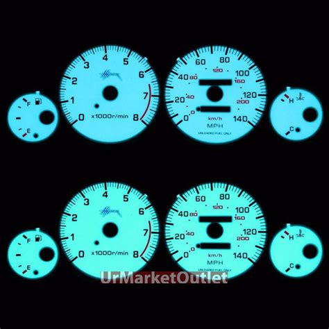 Sell Indiglo Glow Gauge Dash Blue Green Face EL Cover For Nissan 95 99