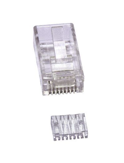 Conector Rj 45 Macho Utp Cat6 Con Guía Externa Celmad