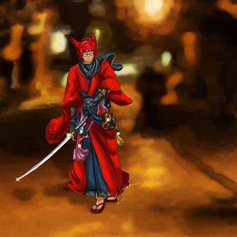 Fan Art: FFXIV Samurai by DinDeen on DeviantArt