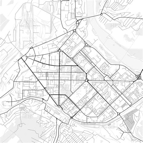 vector  map  novokuznetsk russia hebstreits sketches vyziganie