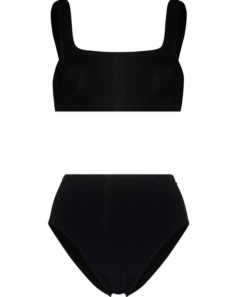 Hunza G Patricia High Rise Bikini Set In Black Lyst UK