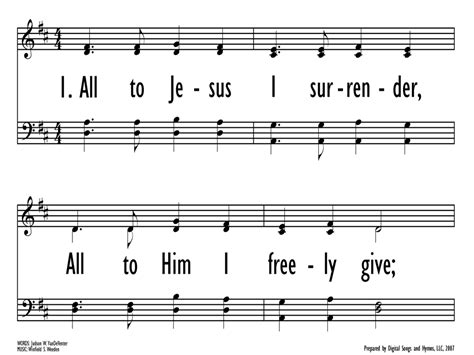 I Surrender All Hymnal For Worship Celebration Hymnary Org