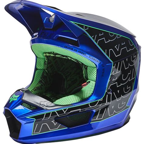 Fox Casco MX V1 Peril Blu Maciag Offroad