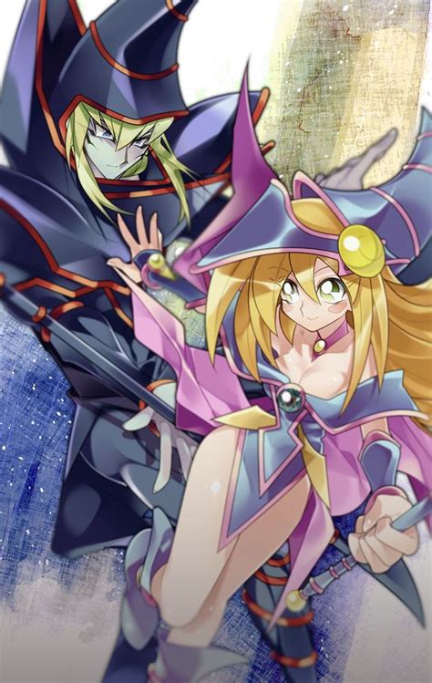 Dark Magician And Dark Magician Girl Drawn By Misaka Missa Yugioh