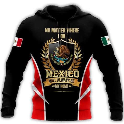 Sudadera con capucha con estampado de la bandera nacional de México