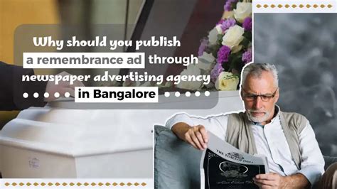 Remembrance Ad Via Newspaper Advertising Agency In Bangalore