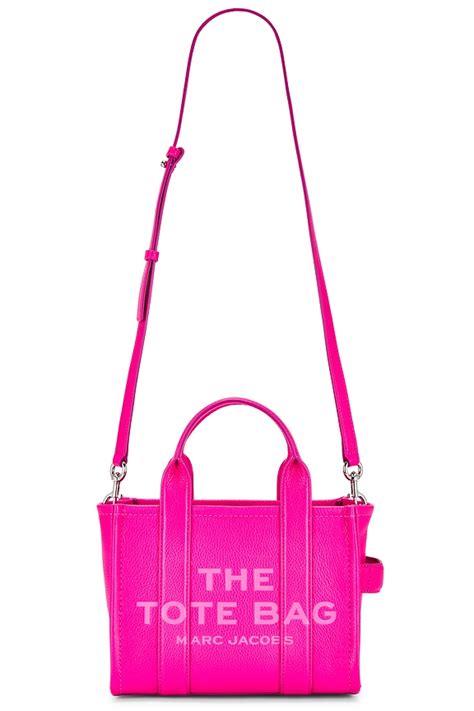 Marc Jacobs The Leather Small Tote Bag In Hot Pink REVOLVE