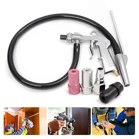 Buy Moshbu Air Sand Spray Blaster Kit Blasting Grit Sandblaster Siphon Feed Nozzle Tube Rust