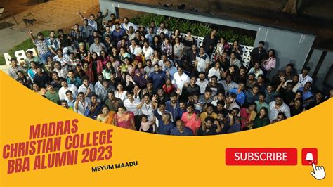 madras christian college bba alumni meet  meyum maadu wandering