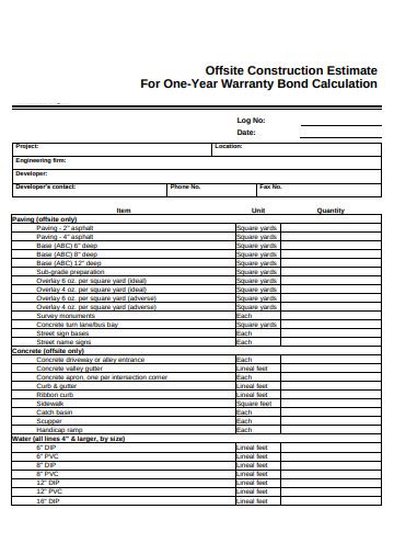 Construction Estimate 18 Examples Format How To Create Pdf