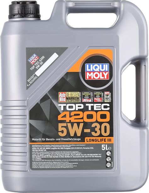 Liqui Moly Olio Motore Top Tec W Litri Amazon It